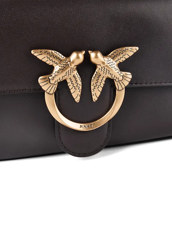 PINKO Love One Crossbody-väska Läder 21 cm PINKO Love One Crossbody-väska Läder 21 cm