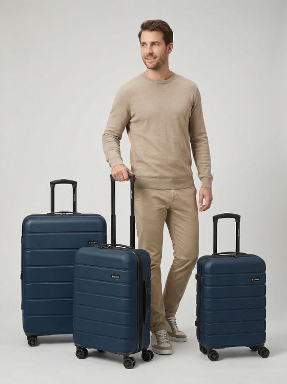 Saxoline Miami 4 kolečka Sada kufrů 3-dílný s roztažitelným záhybem