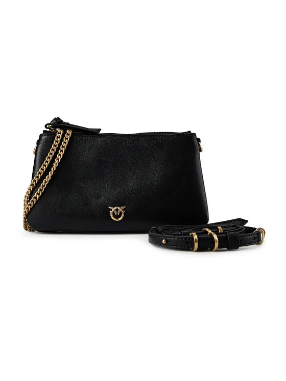 PINKO Love Mini Bolsa de hombro Piel natural 21 cm