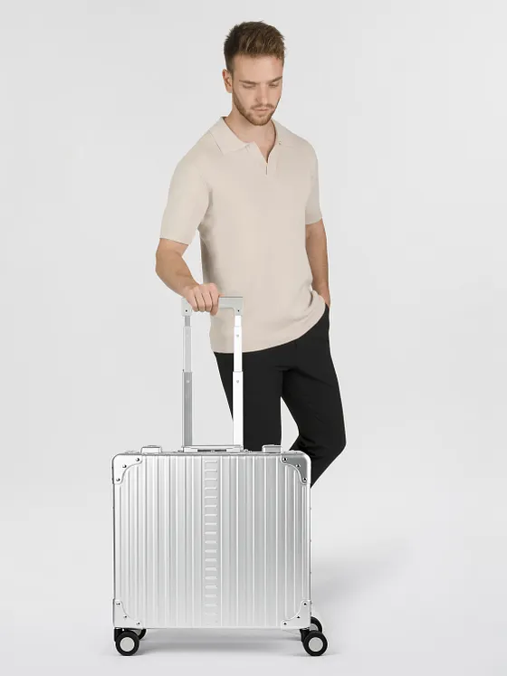 Aleon Deluxe-businessväska med 4-hjulig konstruktion i Aluminium, 45 cm Aleon Deluxe-businessväska med 4-hjulig konstruktion i Aluminium, 45 cm