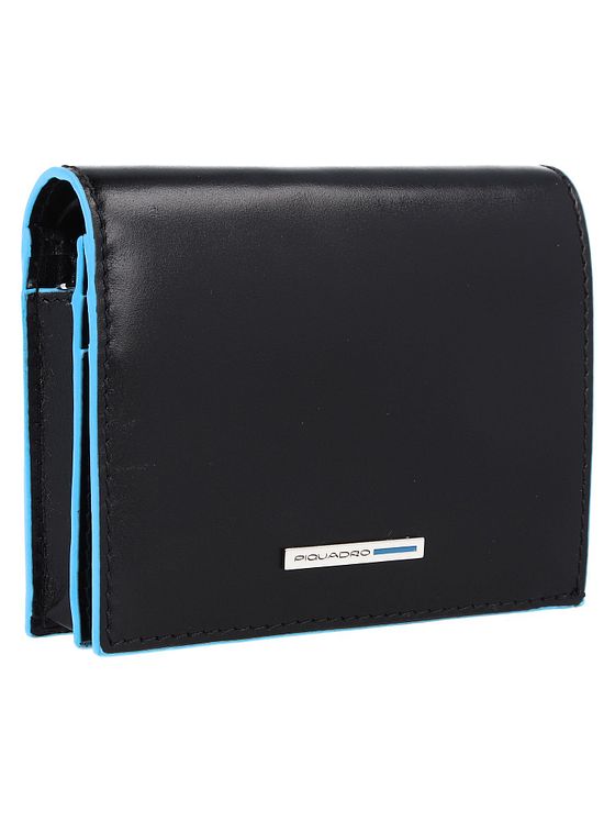 Piquadro Blå firkantet pung i læder 11 cm