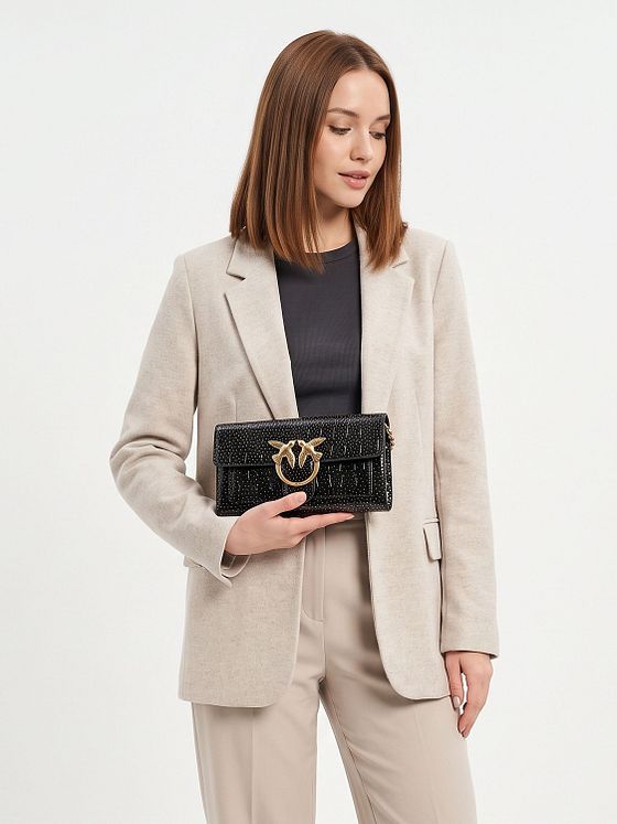 PINKO Love One Clutch plånbok Läder 19 cm PINKO Love One Clutch plånbok Läder 19 cm