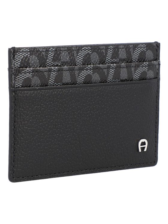 AIGNER Logo-kreditkortholder i læder 10 cm