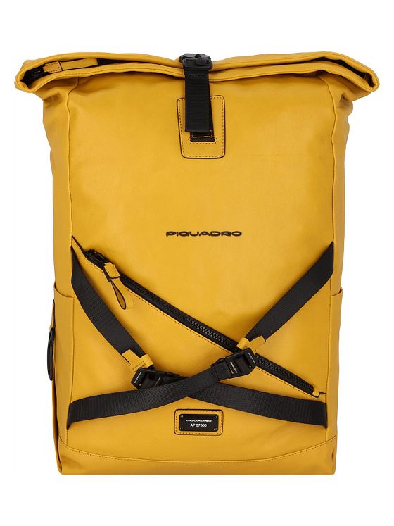 Piquadro Harper-rygsæk i læder med 48 cm rum til bærbar computer