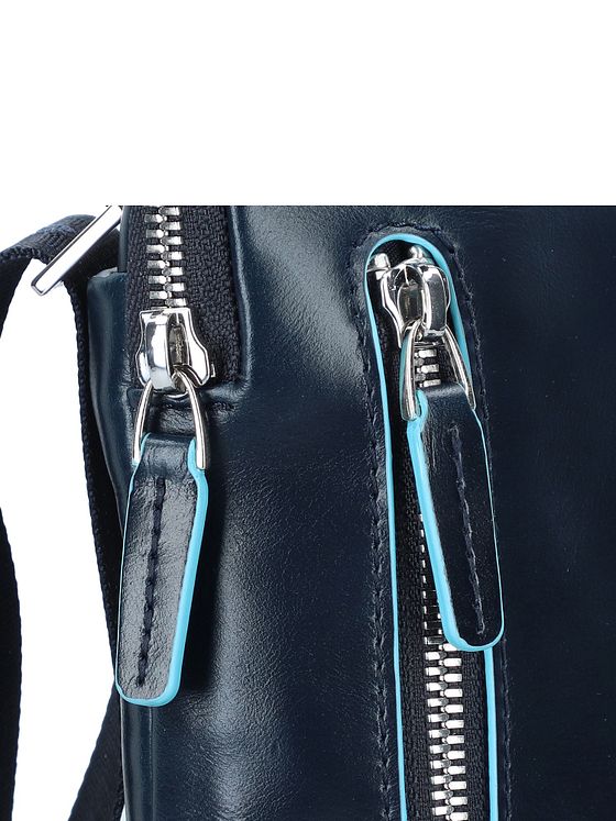 Piquadro Blå firkantet skuldertaske i læder 21 cm Piquadro Blå firkantet skuldertaske i læder 21 cm