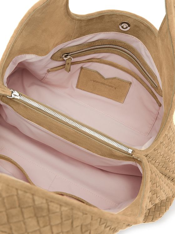 LES VISIONNAIRES Paz Weave Skuldertaske Læder 44 cm