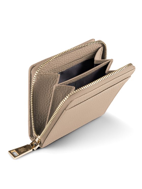 Lazarotti Boloňská kožená peněženka na zip střední velikosti Kožená 10 cm