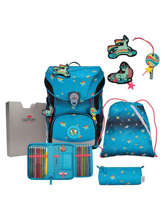 DerDieDas ErgoFlex Easy LED Sada školních tašek 5-dílný