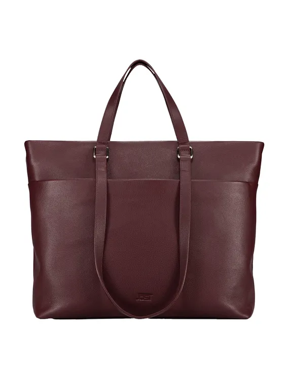 Jost Lysa Business shopper i læder, 36 cm, med laptop-rum Jost Lysa Business shopper i læder, 36 cm, med laptop-rum