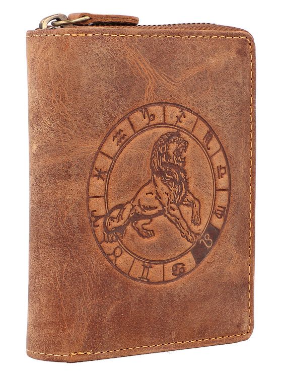 Greenburry Vintage pung med stjernetegn i læder 10 cm Greenburry Vintage pung med stjernetegn i læder 10 cm