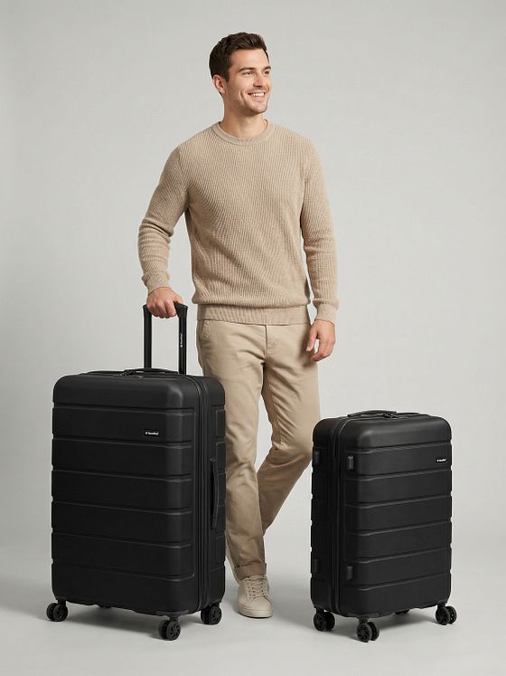 Saxoline Miami 4 kolečka Sada kufrů 2-dílný s roztažitelným záhybem