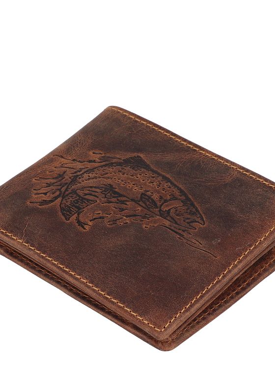 Greenburry Vintage peněženka s reliéfem ryby z kůže 12 cm