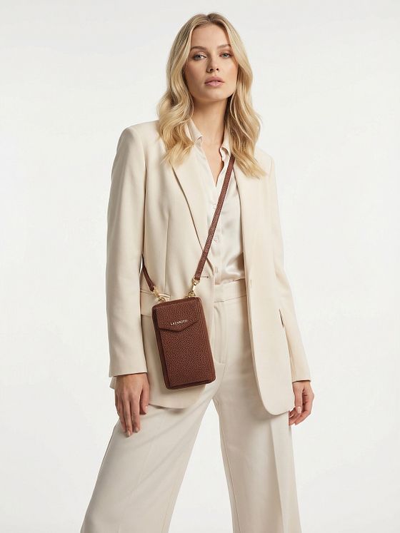 Lazarotti Bologna Leather Zip-Around Peněženka Pouzdro na mobilní telefon kožené 19 cm