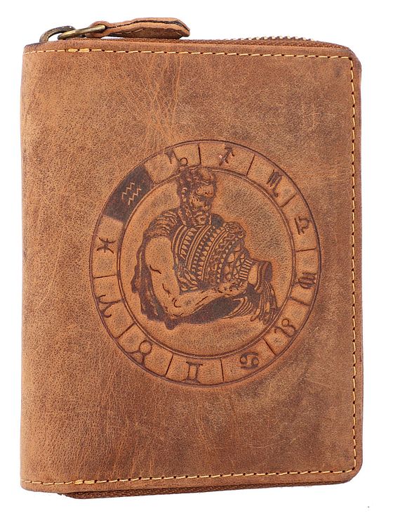 Greenburry Vintage pung med stjernetegn i læder 10 cm Greenburry Vintage pung med stjernetegn i læder 10 cm