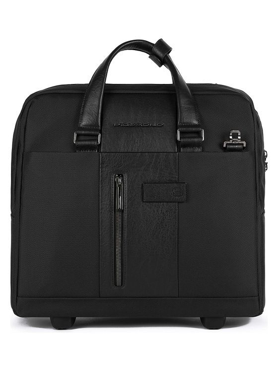 Piquadro Krátký dvoukolový obchodní vozík 40 cm s přihrádkou na notebook