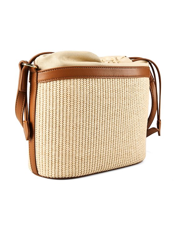 Love Moschino Straw Chic Taška na šňůrku 24 cm