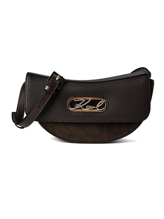 Karl Lagerfeld Signature Crossbody-laukku Nahka 24.5 cm Karl Lagerfeld Signature Crossbody-laukku Nahka 24.5 cm
