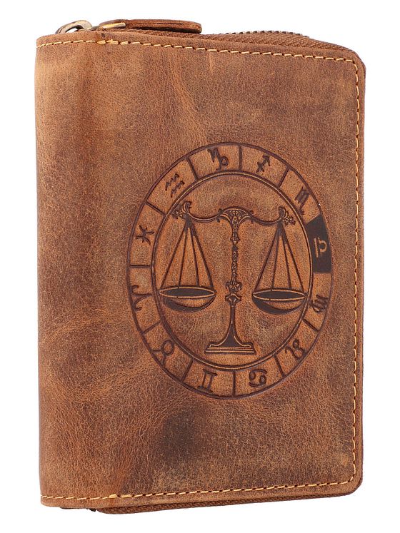 Greenburry Vintage pung med stjernetegn i læder 10 cm Greenburry Vintage pung med stjernetegn i læder 10 cm