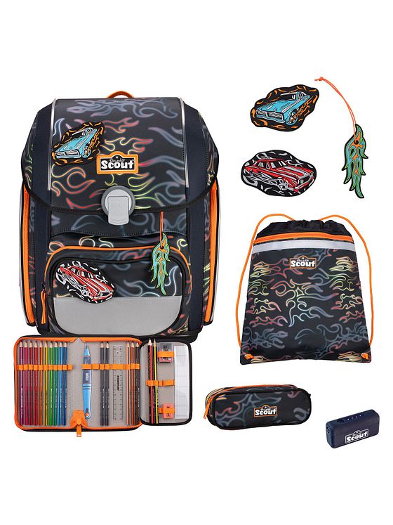 Scout Genius Exklusiv Safety Light Skoleransel-sæt