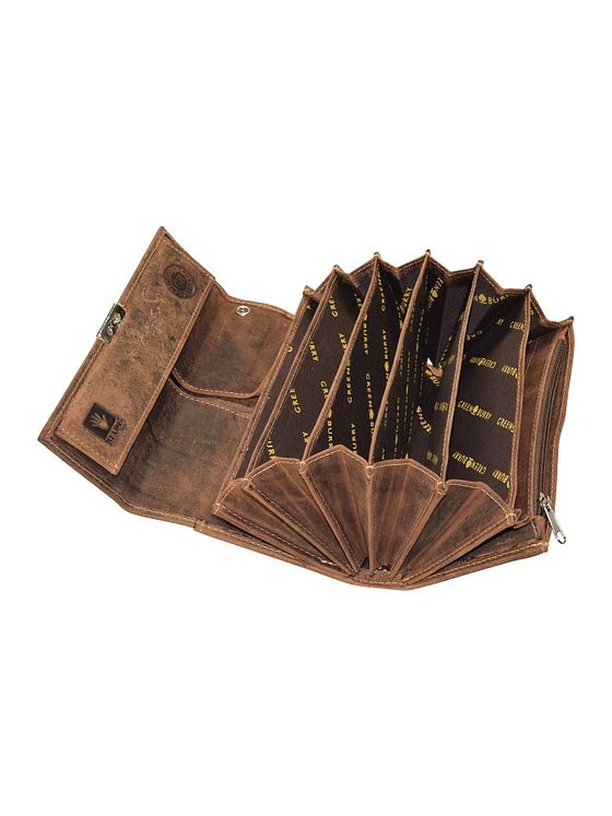 Greenburry Vintage tjenerpung i læder 18 cm