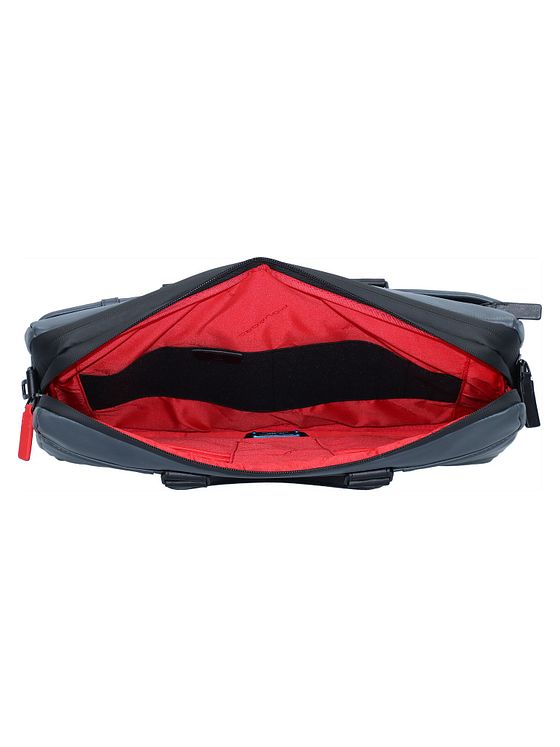 Piquadro Městská kožená aktovka 42 cm s přihrádkou na notebook