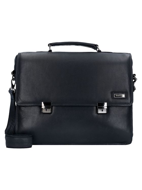 Greenland Nature Sort Nappa-taske læder 40 cm laptop-rum