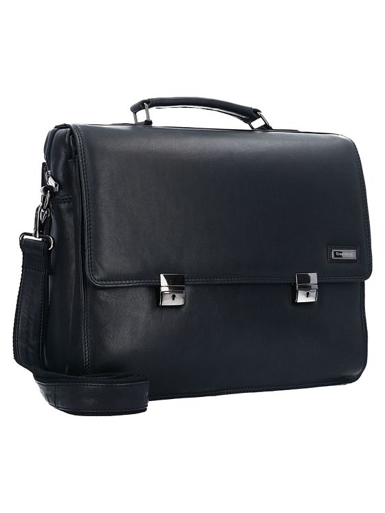 Greenland Nature Sort Nappa-taske læder 40 cm laptop-rum