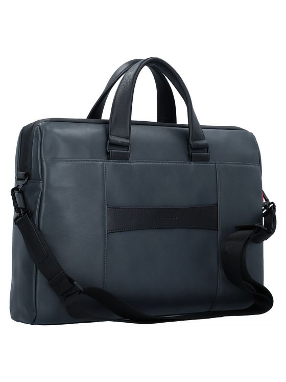 Piquadro Městská kožená aktovka 42 cm s přihrádkou na notebook