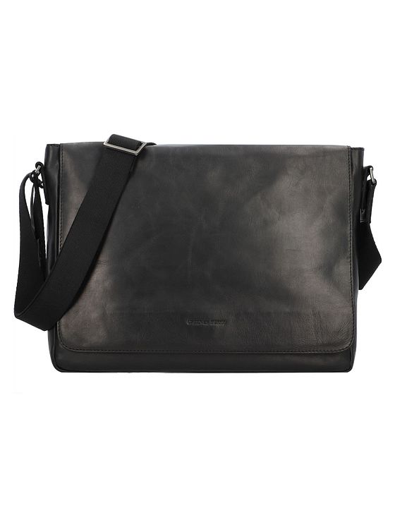 Greenburry Pure Black Messenger-taske Læder 37 cm