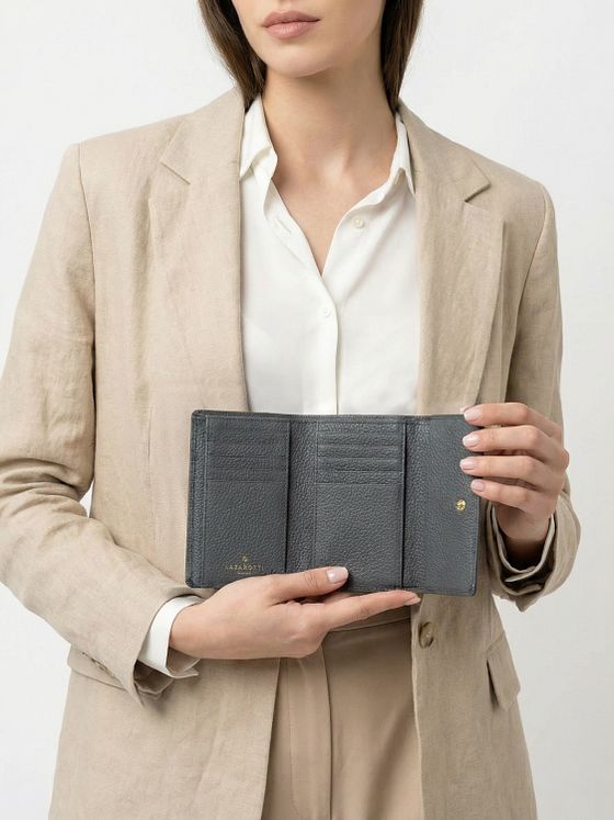 Lazarotti Bologna Kožená peněženka XL s přihrádkou na zip kůže 14 cm