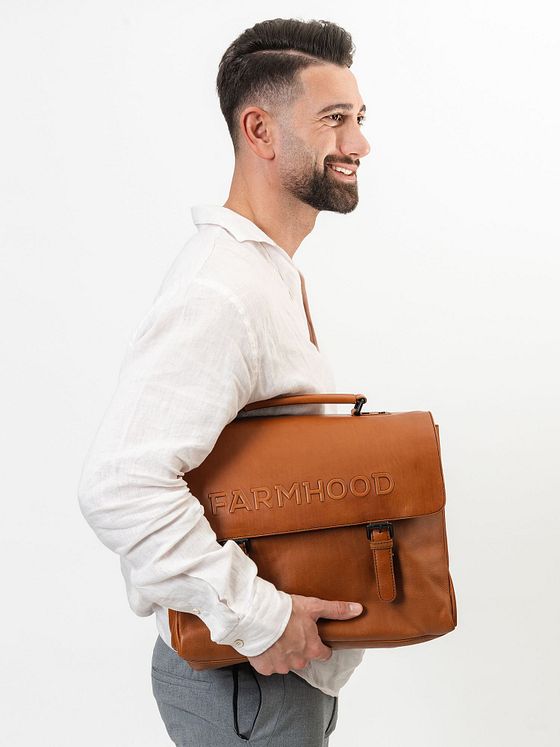 Farmhood Memphis dokumentmappe XXL 3 rum læder 39 cm