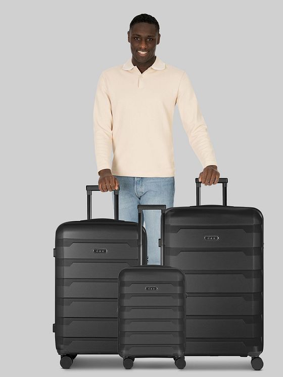 d & n South Dakota 4 hjul Kuffert 3-delt med strækfold