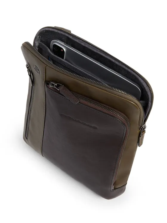 Piquadro Black Square Bolsa de hombro Piel natural 23 cm Piquadro Black Square Bolsa de hombro Piel natural 23 cm