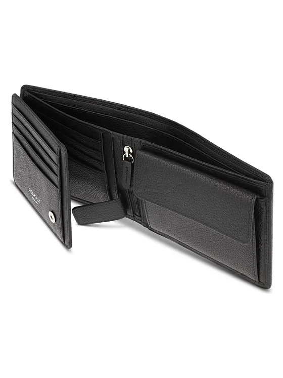 Redolz Leather Essentials QF RFID-læderpung, 12 cm, udfoldelig, med lynlåslomme Redolz Leather Essentials QF RFID-læderpung, 12 cm, udfoldelig, med lynlåslomme