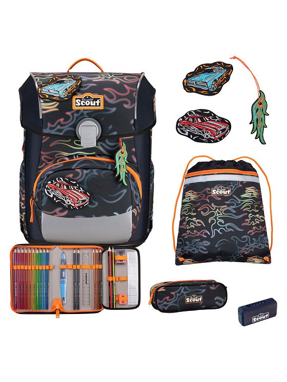 Scout Neo Exklusiv Safety Light Skoleransel-sæt 5-delt