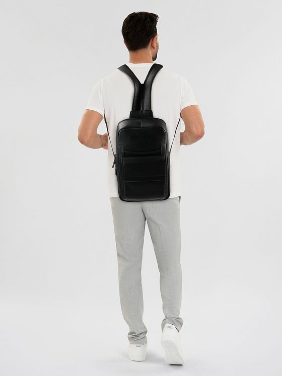 Piquadro Taška přes rameno Kůže 20 cm