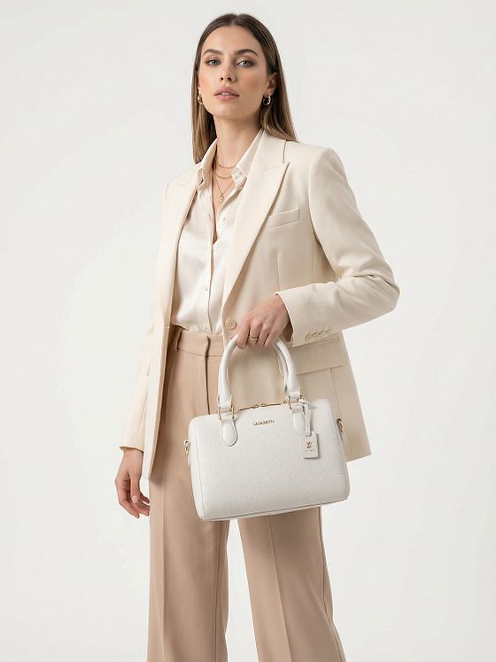 Lazarotti Bologna læder bowling-taske håndtaske læder 26 cm Lazarotti Bologna læder bowling-taske håndtaske læder 26 cm