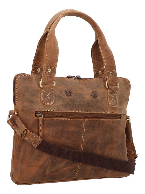 Greenburry Vintage dokumentmappe i læder med 37 cm rum til bærbar computer