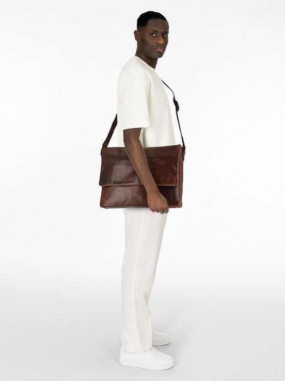 Greenburry Newport Messenger-taske Læder 35 cm