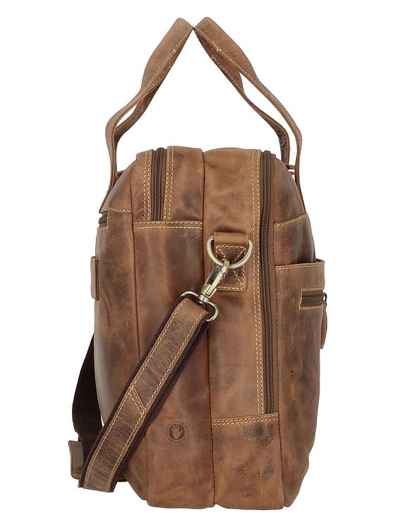 Greenburry Vintage dokumentmappe i læder 42 cm med rum til bærbar computer