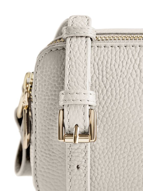 Lazarotti Bologna Kožená taška přes rameno na fotoaparát Kožená taška s dvojitým zipem 18 cm