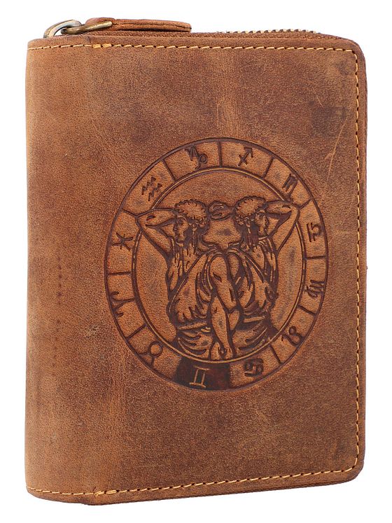 Greenburry Vintage pung med stjernetegn i læder 10 cm Greenburry Vintage pung med stjernetegn i læder 10 cm