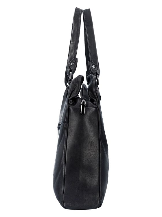 Greenland Nature Sort skuldertaske i nappalæder 38 cm