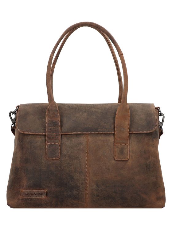 Plevier Retro Lamarr Skuldertaske Læder 45 cm Laptoprum