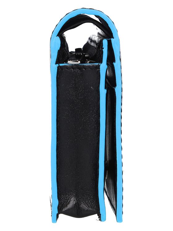 Piquadro Blå firkantet pung i læder 11 cm