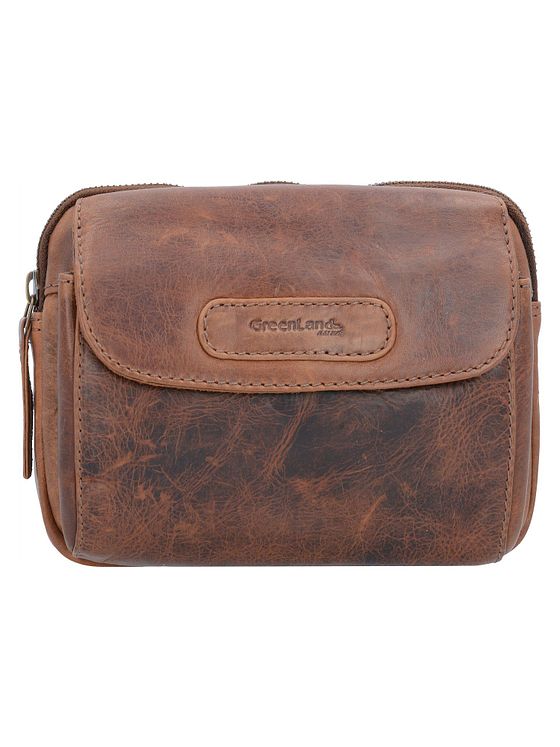 Greenland Nature Blød & sikker bæltetaske i RFID-læder 18 cm
