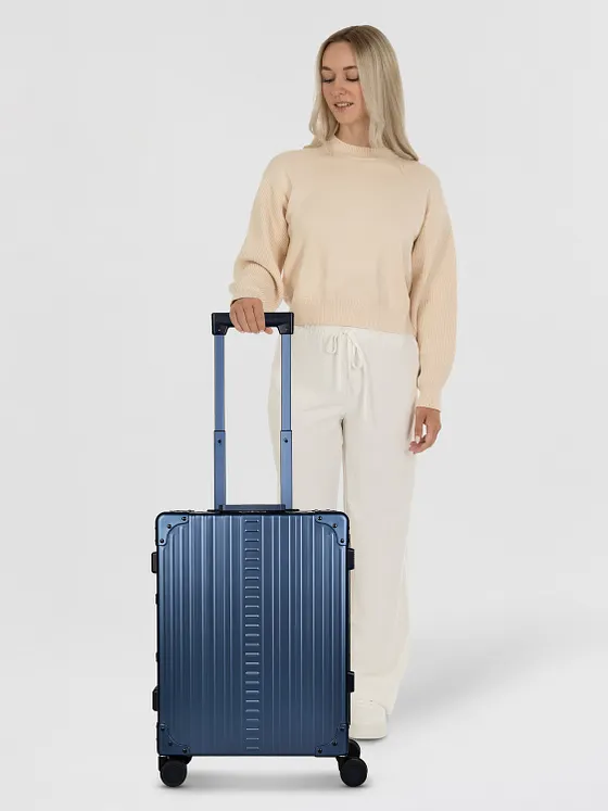 Aleon Traveler International kabinväska med 4-hjulig konstruktion i Aluminium, 55 cm