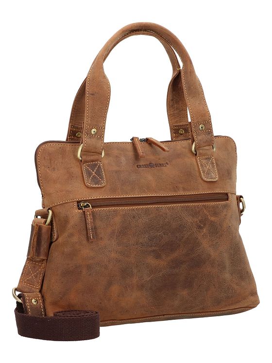 Greenburry Vintage dokumentmappe i læder med 37 cm rum til bærbar computer