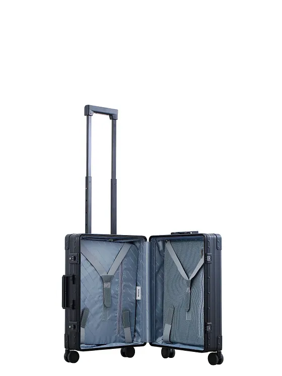Aleon Traveler International kabinväska med 4-hjulig konstruktion i Aluminium, 55 cm
