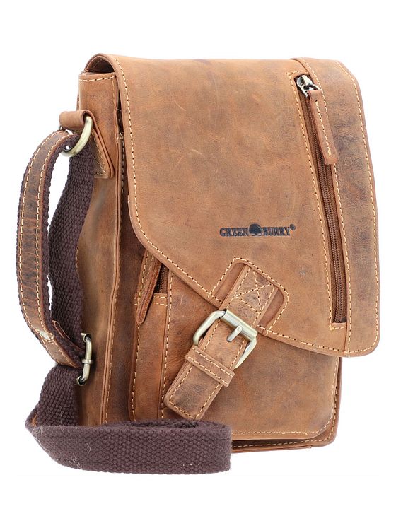Greenburry Vintage skuldertaske i læder 18 cm